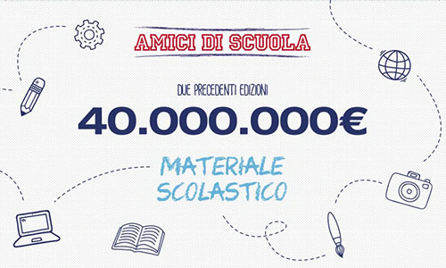 “Amici di Scuola”: donati premi per oltre 22 milioni di euro a più di 10.000 scuole