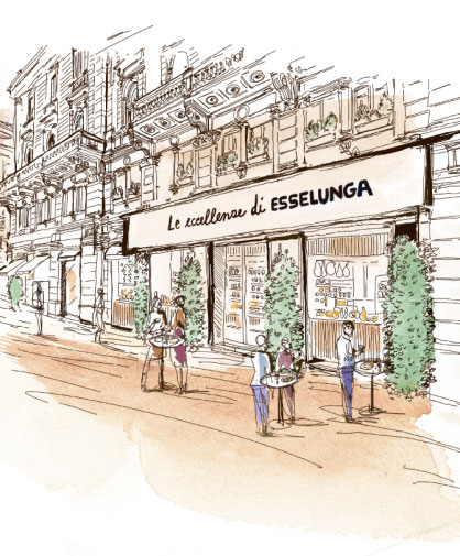 Le eccellenze Esselunga disegno negozio