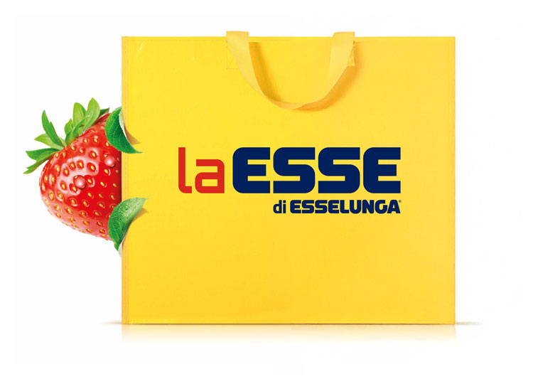 logo laesse con fragola e sacchetto