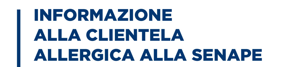 Informazione alla clientela allergica alla senape