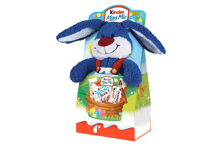 peluche coniglio maxi mix contenente kinder schoko bons - kinder ferrero