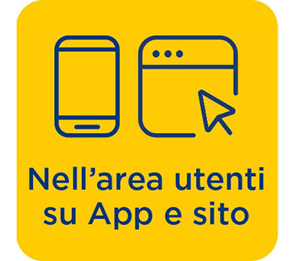  Nell'area utenti su app e sito