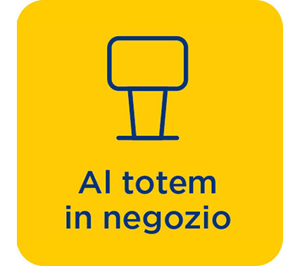Al totem in negozio 
